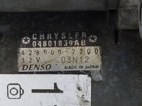 2011-2014 Chrysler 200 Car Starter Motor Solenoid OEM P/N:428000-7200 04801839AB Fits Fits 2011 2012 2013 2014 OEM Used Auto