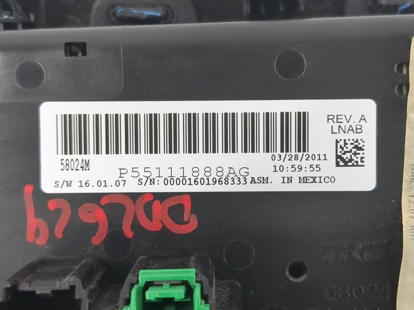 2011-2014 Chrysler 200 Climate Control Module Temperature AC/Heater Replacement P/N:P55111888AG Fits Fits 2011 2012 2013 201