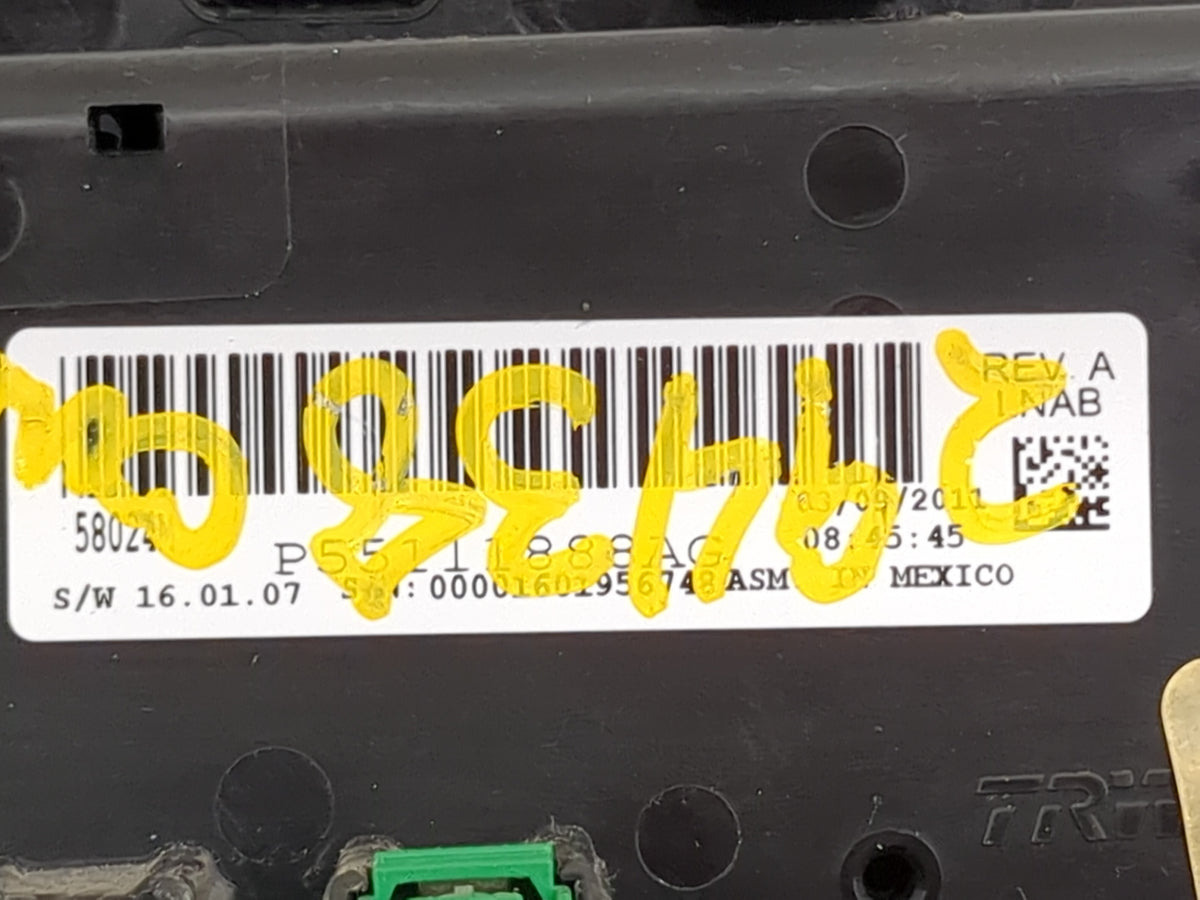 2011-2014 Chrysler 200 Climate Control Module Temperature AC/Heater Replacement P/N:P55111888AG Fits OEM Used Auto Parts - O