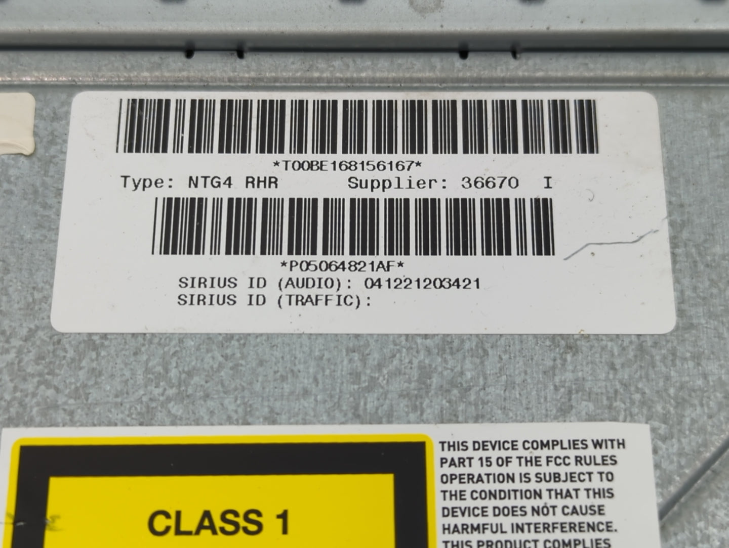 2011-2013 Chrysler 200 Radio AM FM Cd Player Receiver Replacement P/N:P05064821AF Fits Fits 2011 2013 2014 OEM Used Auto Par