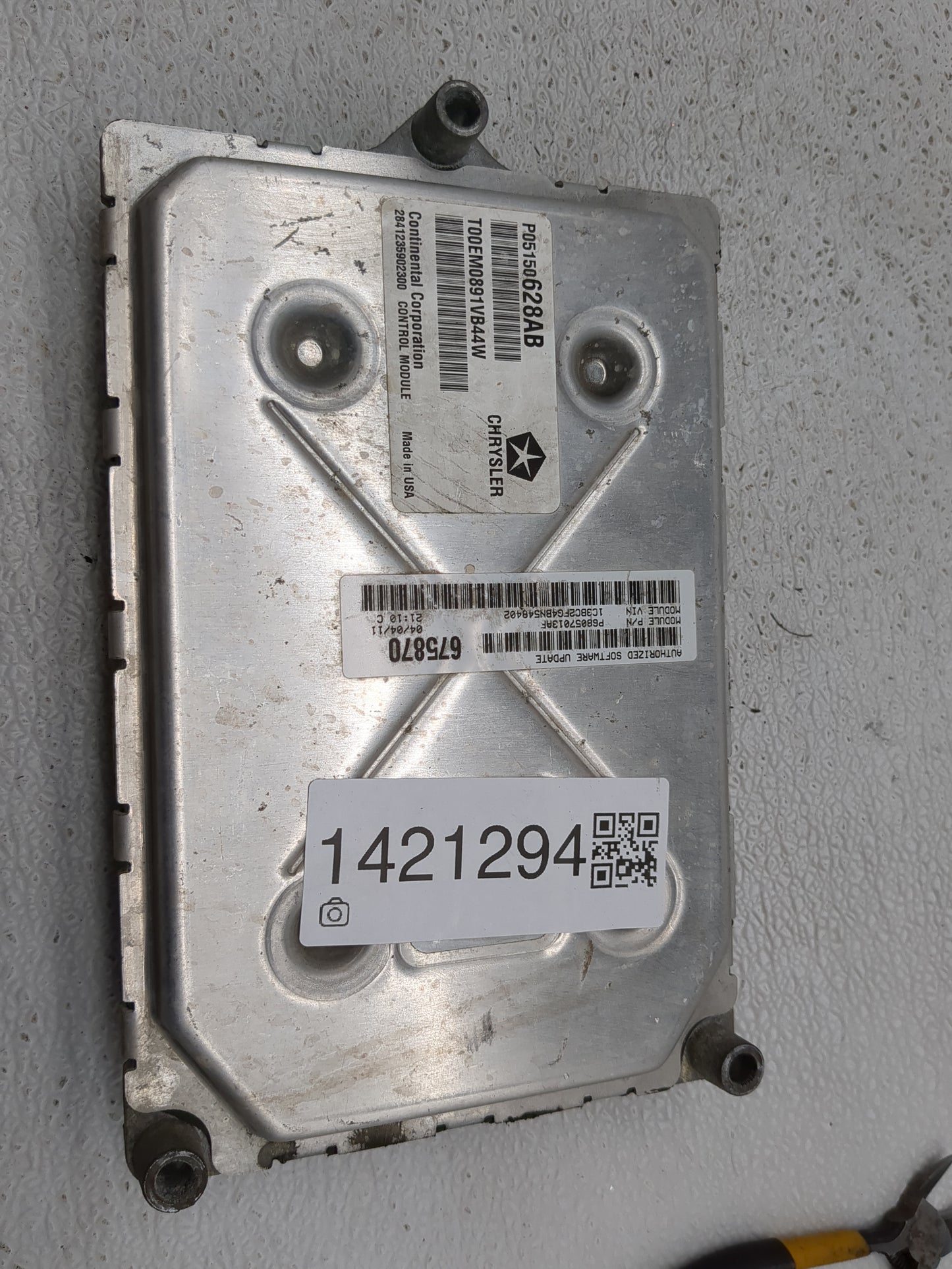 2011 Chrysler 200 PCM Engine Control Computer ECU ECM PCU OEM P/N:P05150628AB T00EM0891VB44W, 28412359023O0, P5860913AF Fits