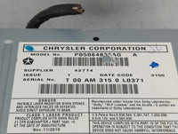 2011-2012 Chrysler 200 Radio AM FM Cd Player Receiver Replacement P/N:P05064836AG Fits Fits 2011 2012 OEM Used Auto Parts - 