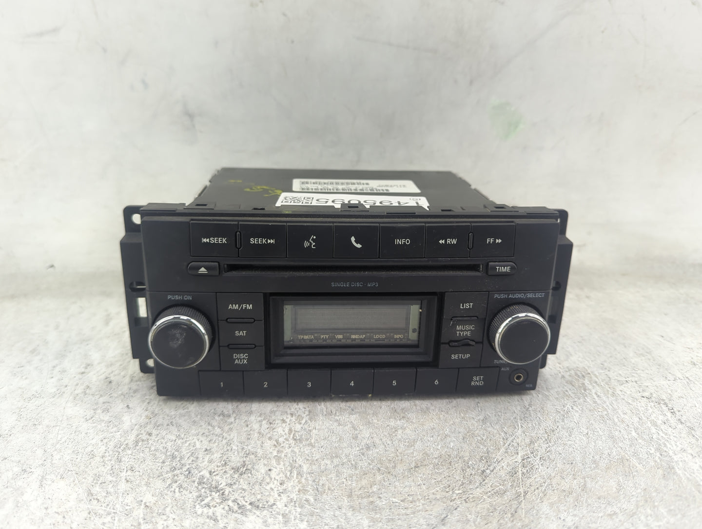 2011-2012 Chrysler 200 Radio AM FM Cd Player Receiver Replacement P/N:P05091226AD QL32FS Fits Fits 2011 2012 OEM Used Auto P