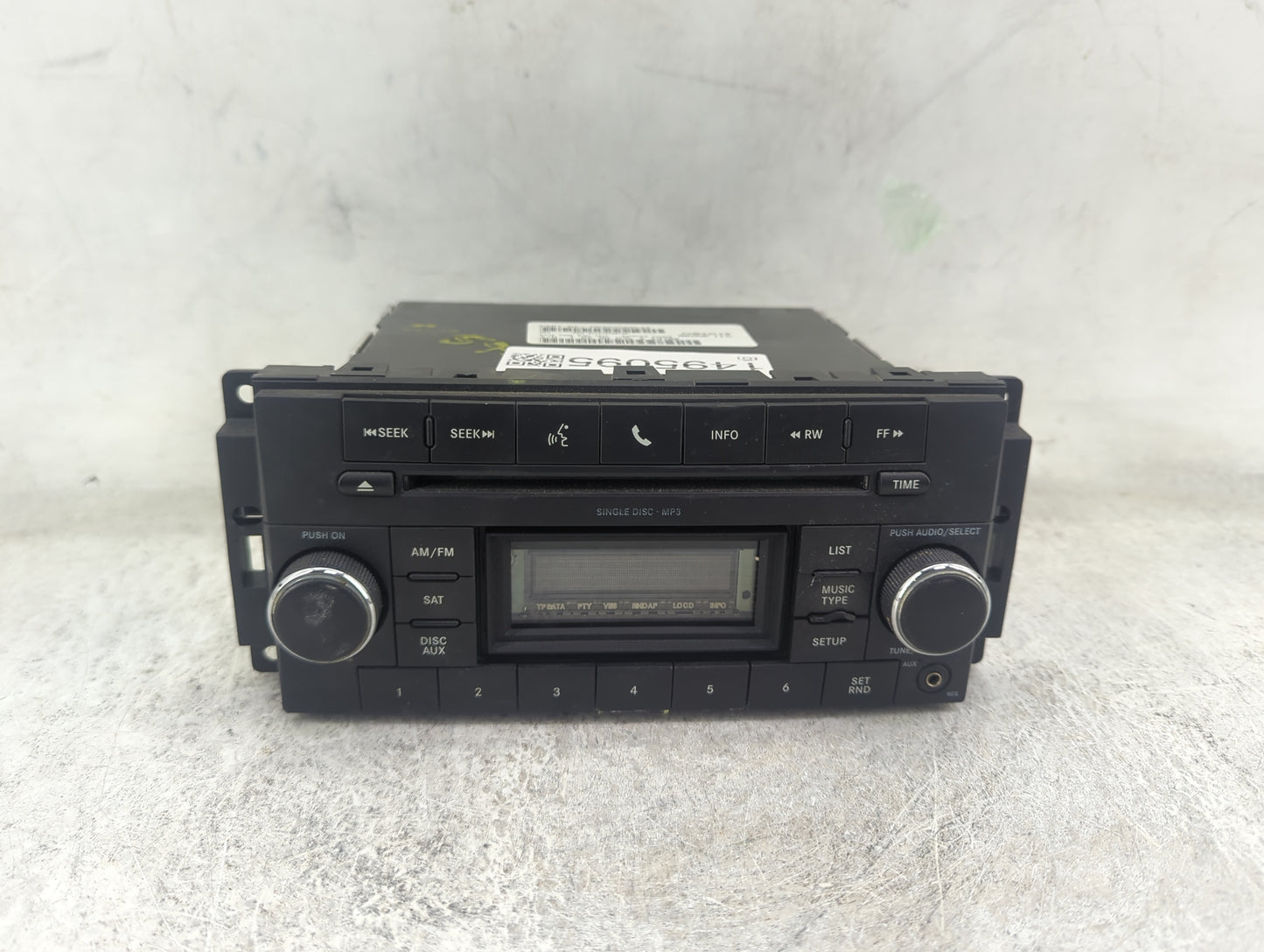 2011-2012 Chrysler 200 Radio AM FM Cd Player Receiver Replacement P/N:P05091226AD QL32FS Fits Fits 2011 2012 OEM Used Auto P