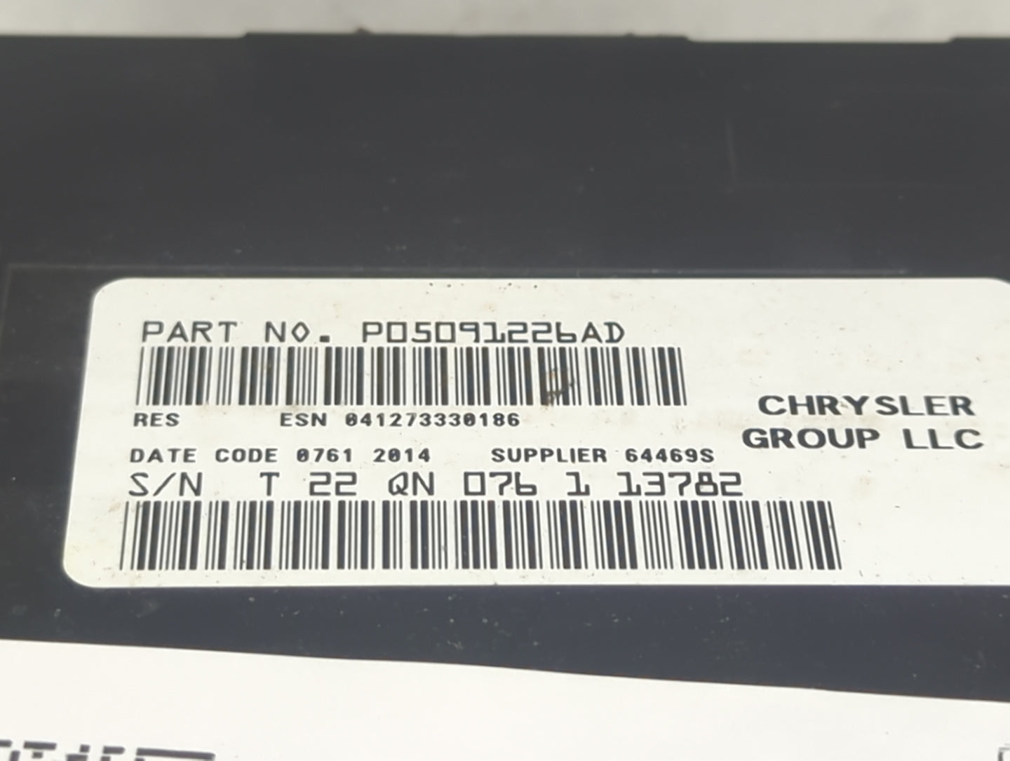 2011-2012 Chrysler 200 Radio AM FM Cd Player Receiver Replacement P/N:P05091226AD QL32FS Fits Fits 2011 2012 OEM Used Auto P