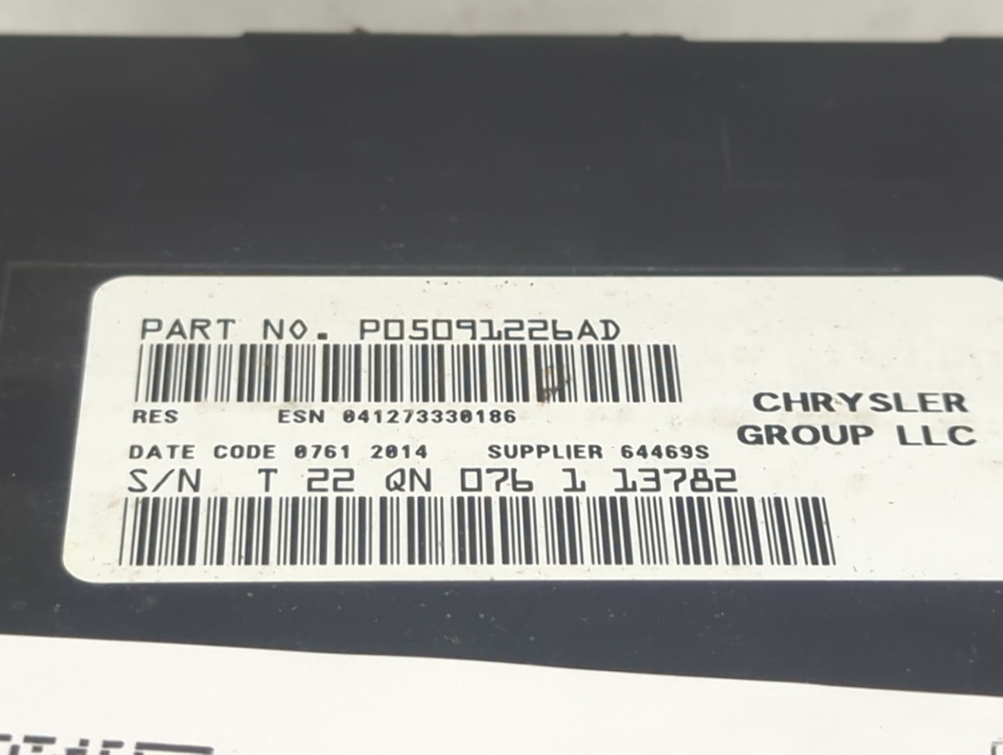 2011-2012 Chrysler 200 Radio AM FM Cd Player Receiver Replacement P/N:P05091226AD QL32FS Fits Fits 2011 2012 OEM Used Auto P