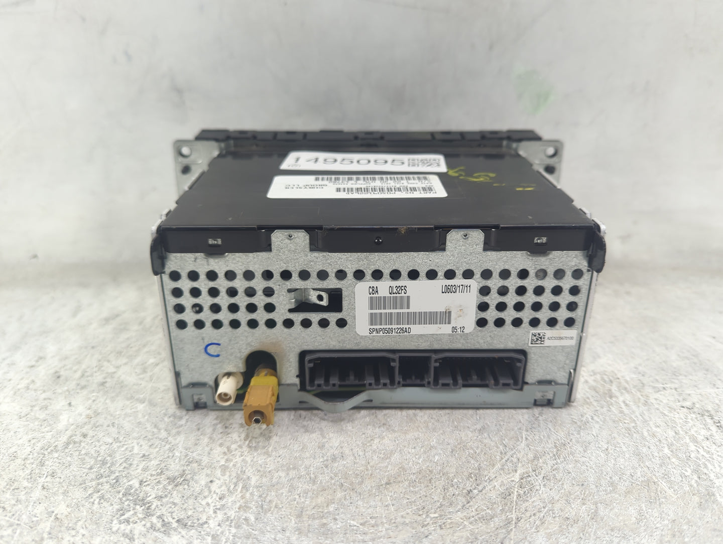 2011-2012 Chrysler 200 Radio AM FM Cd Player Receiver Replacement P/N:P05091226AD QL32FS Fits Fits 2011 2012 OEM Used Auto P