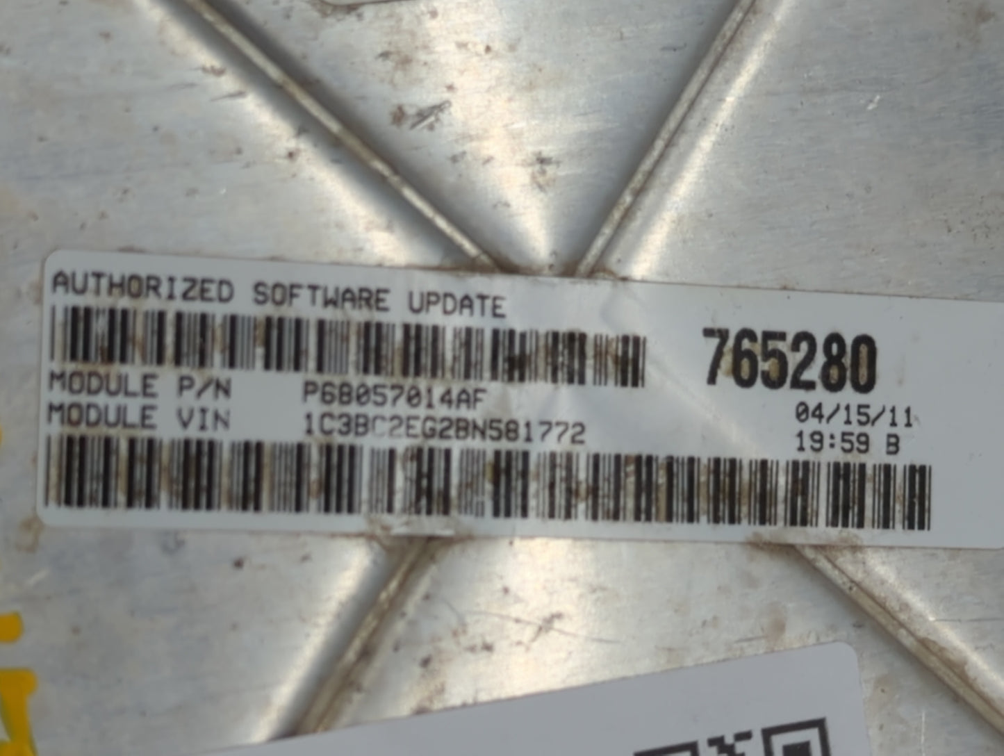 2011 Chrysler 200 PCM Engine Control Computer ECU ECM PCU OEM P/N:P68057013AF P05150628AB, P68057013AD, P68057013AC Fits OEM