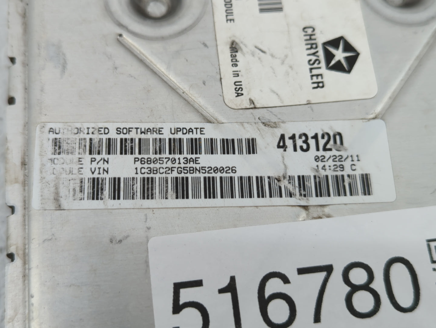 2011 Chrysler 200 PCM Engine Control Computer ECU ECM PCU OEM P/N:P05150628AB Fits OEM Used Auto Parts - Oemusedautoparts1.c