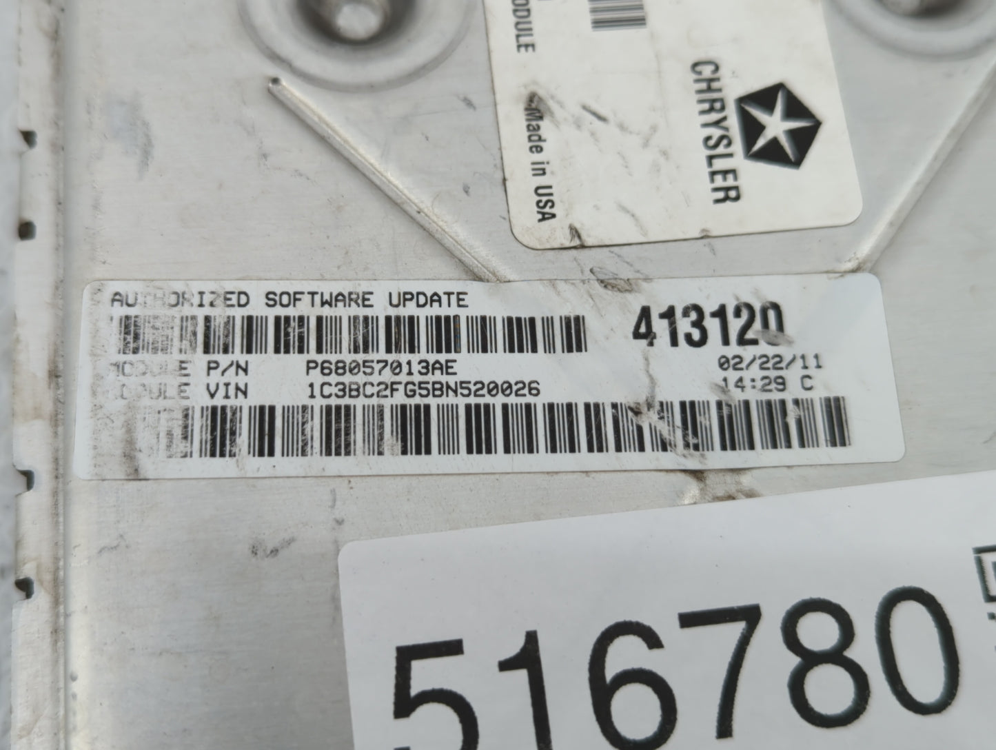 2011 Chrysler 200 PCM Engine Control Computer ECU ECM PCU OEM P/N:P05150628AB Fits OEM Used Auto Parts - Oemusedautoparts1.c