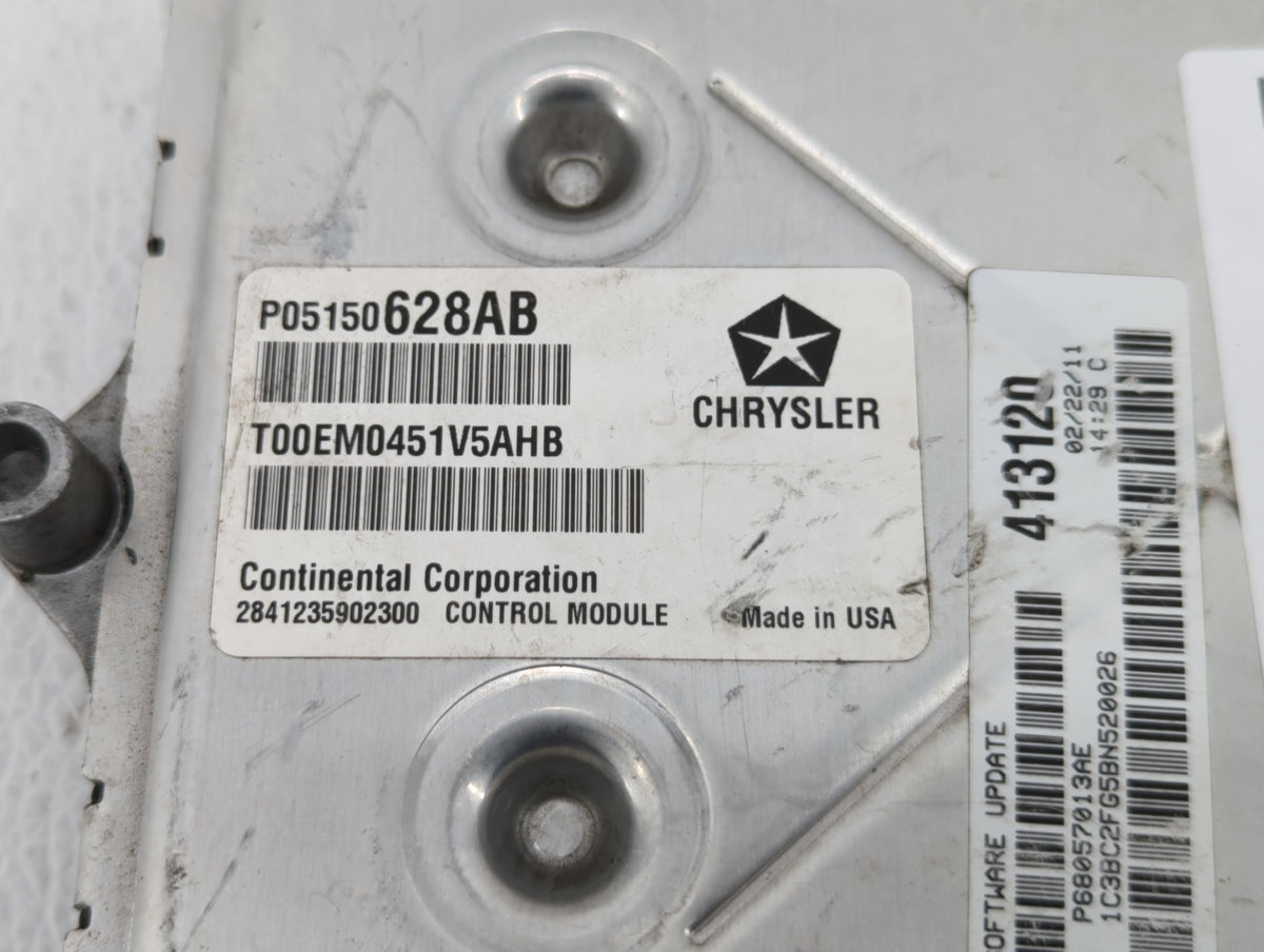 2011 Chrysler 200 PCM Engine Control Computer ECU ECM PCU OEM P/N:P05150628AB OEM Used Auto Parts - Oemusedautoparts1.com