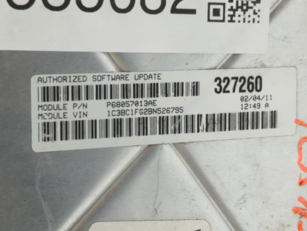 2011 Chrysler 200 PCM Engine Control Computer ECU ECM PCU OEM P/N:P05150628AB OEM Used Auto Parts - Oemusedautoparts1.com