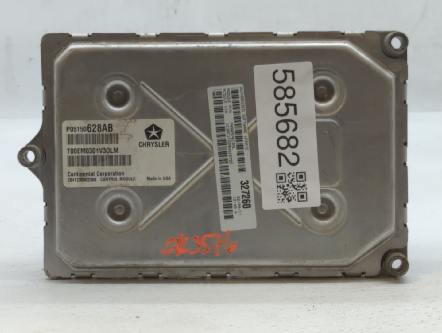 2011 Chrysler 200 PCM Engine Control Computer ECU ECM PCU OEM P/N:P05150628AB Fits OEM Used Auto Parts - Oemusedautoparts1.c