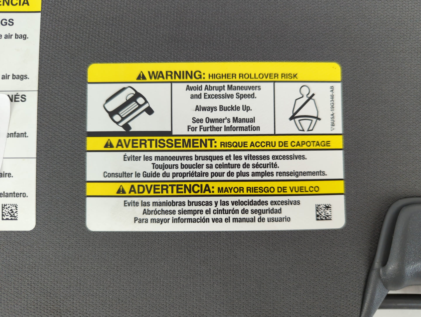2011-2014 Chrysler 200 Sun Visor Shade Replacement Driver Left Mirror Fits Fits 2011 2012 2013 2014 OEM Used Auto Parts - Oe