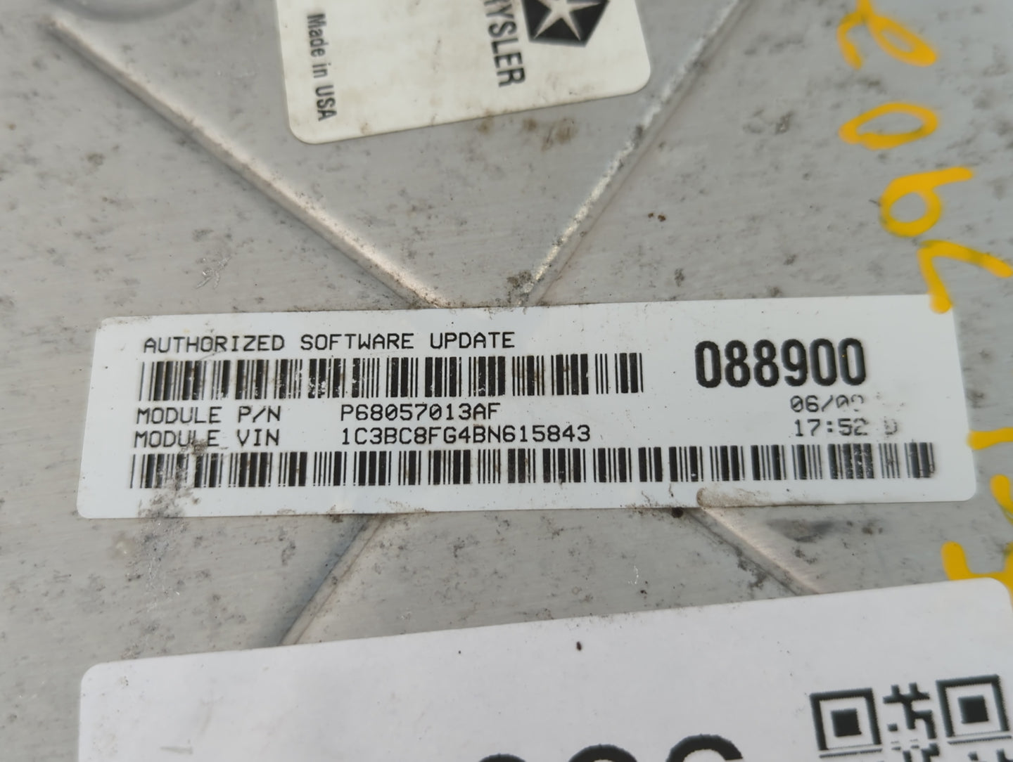 2011 Chrysler 200 PCM Engine Control Computer ECU ECM PCU OEM P/N:P05150628AB P68057013AF Fits OEM Used Auto Parts - Oemused