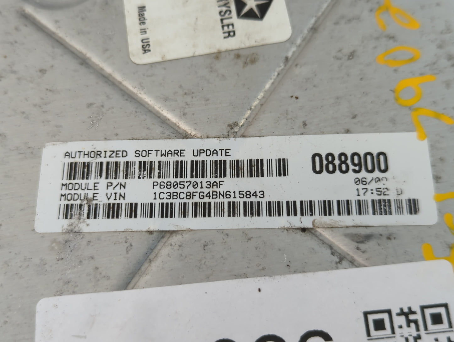 2011 Chrysler 200 PCM Engine Control Computer ECU ECM PCU OEM P/N:P05150628AB P68057013AF Fits OEM Used Auto Parts - Oemused