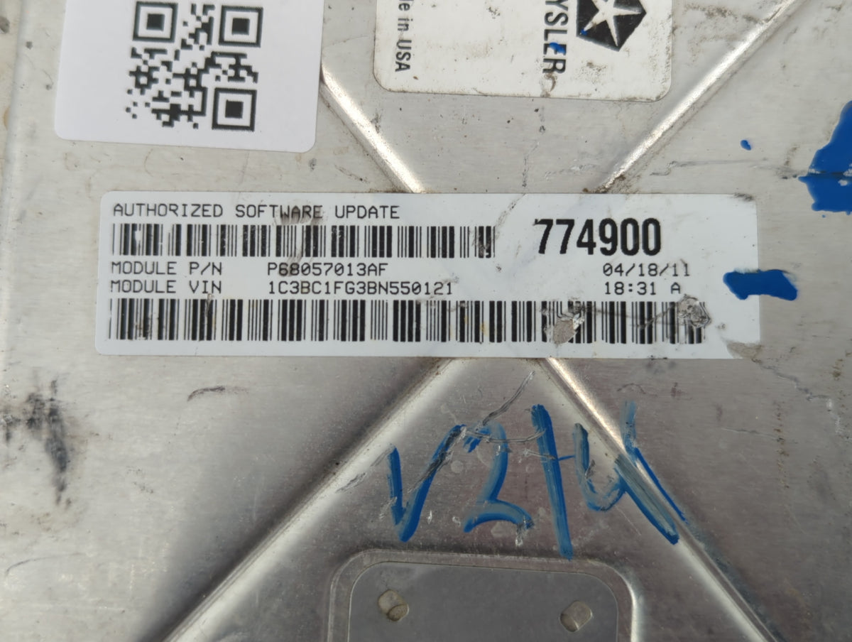 2011 Chrysler 200 PCM Engine Control Computer ECU ECM PCU OEM P/N:P05150628AB P68057013AF OEM Used Auto Parts - Oemusedautop