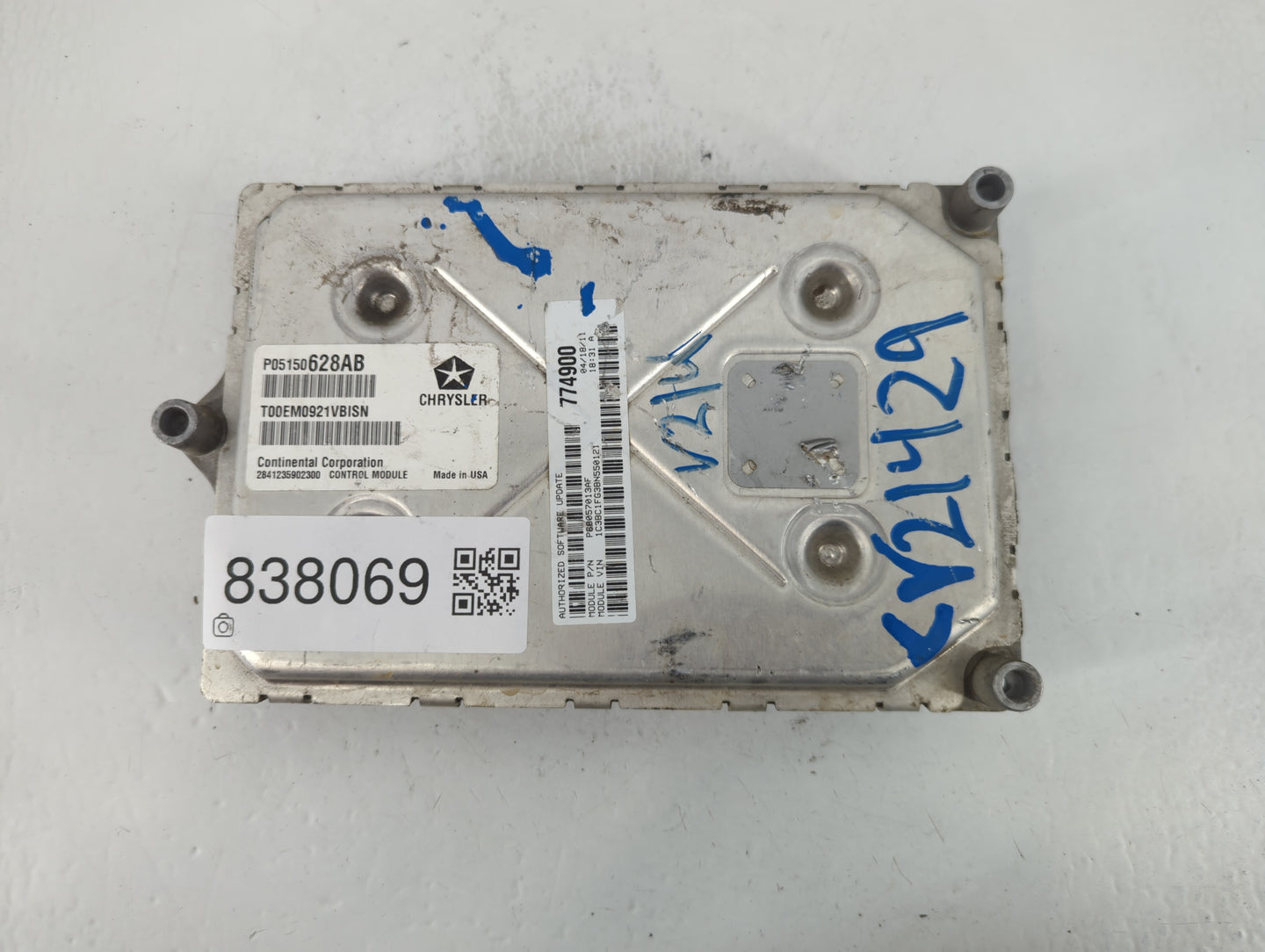 2011 Chrysler 200 PCM Engine Control Computer ECU ECM PCU OEM P/N:P05150628AB P68057013AF Fits OEM Used Auto Parts - Oemused