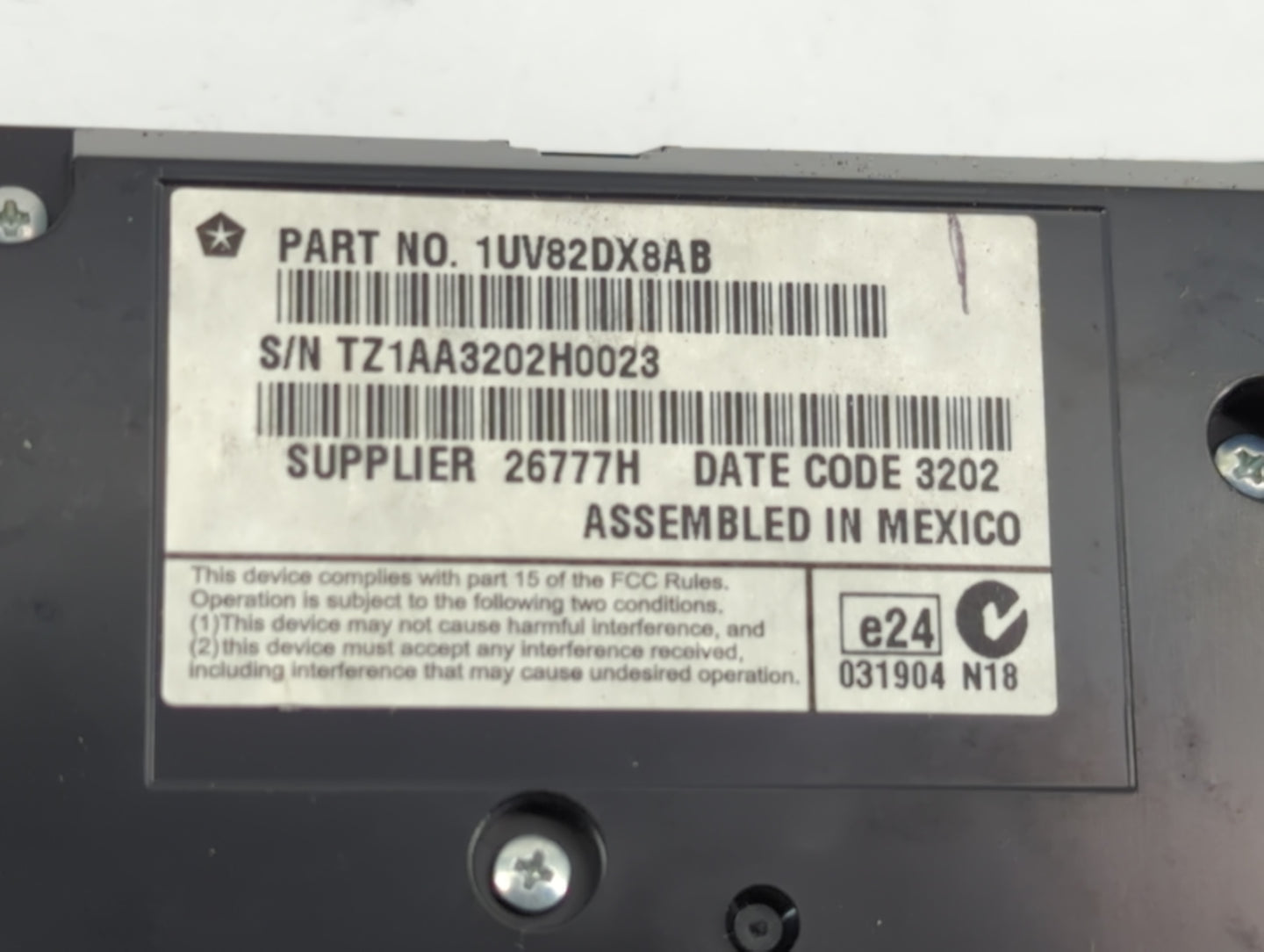 2011 Chrysler 300 Climate Control Module Temperature AC/Heater Replacement P/N:1UV82DX8AB Fits OEM Used Auto Parts - Oemused
