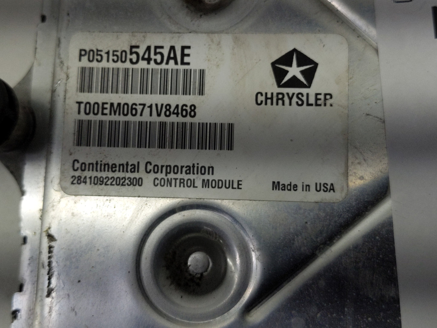 2011 Chrysler 300 PCM Engine Control Computer ECU ECM PCU OEM P/N:68110287AA P05150545AE Fits OEM Used Auto Parts - Oemuseda