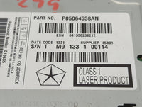 2011 Chrysler 300 Radio AM FM Cd Player Receiver Replacement P/N:05064538AN Fits OEM Used Auto Parts - Oemusedautoparts1.com