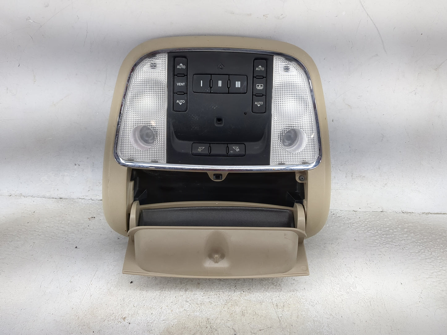 2011-2012 Chrysler 300 Overhead Roof Console Tan - Oemusedautoparts1.com