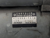 2011-2016 Chrysler 300 Car Starter Motor Solenoid OEM P/N:428000-7210 04801852AB Fits Fits 2011 2012 2013 2014 2015 2016 OEM