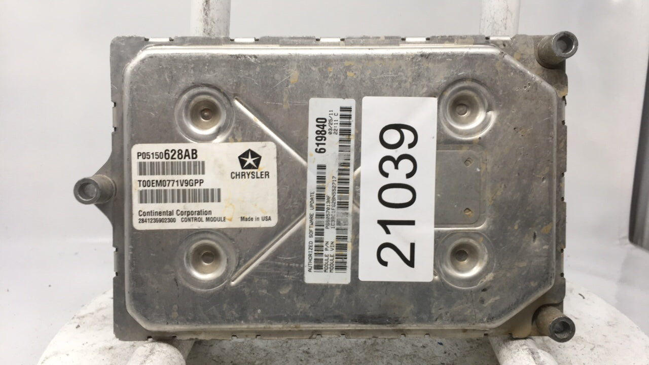 2011 Chrysler Chrysler 200 PCM Engine Control Computer ECU ECM PCU OEM P/N:P05150628AB Fits OEM Used Auto Parts - Oemusedaut