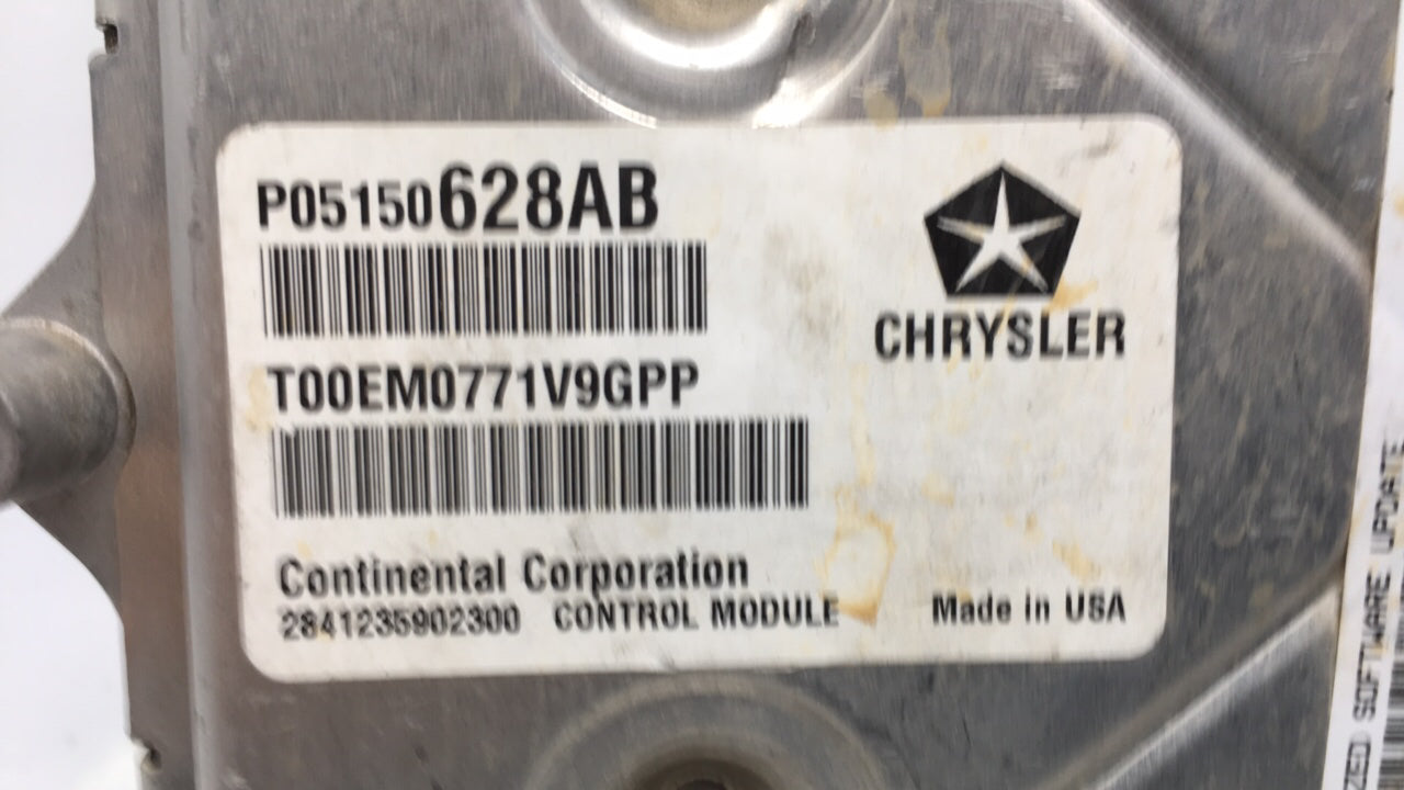 2011 Chrysler Chrysler 200 PCM Engine Control Computer ECU ECM PCU OEM P/N:P05150628AB Fits OEM Used Auto Parts - Oemusedaut