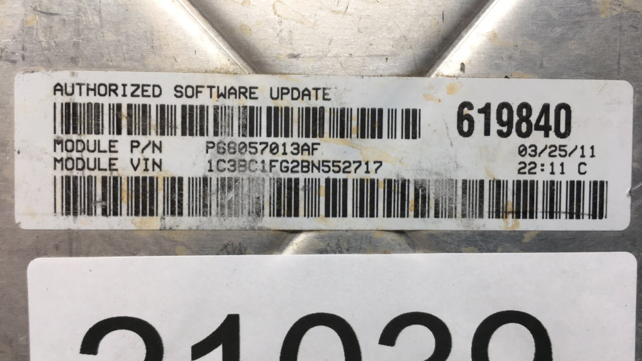 2011 Chrysler Chrysler 200 PCM Engine Control Computer ECU ECM PCU OEM P/N:P05150628AB Fits OEM Used Auto Parts - Oemusedaut