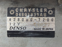 2011-2016 Chrysler Town & Country Car Starter Motor Solenoid OEM P/N:428000-7200 04801839AB Fits OEM Used Auto Parts - Oemus