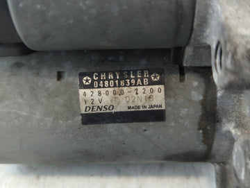 2011-2016 Chrysler Town & Country Car Starter Motor Solenoid OEM P/N:428000-7200 Fits OEM Used Auto Parts