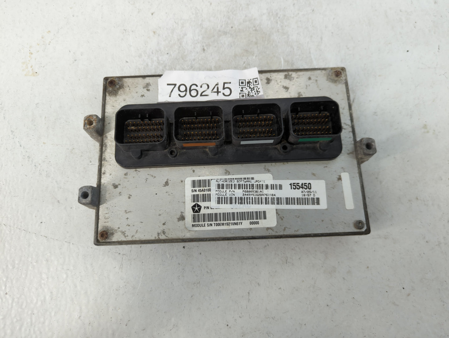 2011 Chrysler Town & Country PCM Engine Control Computer ECU ECM PCU OEM P/N:P68065361AI Fits OEM Used Auto Parts - Oemuseda
