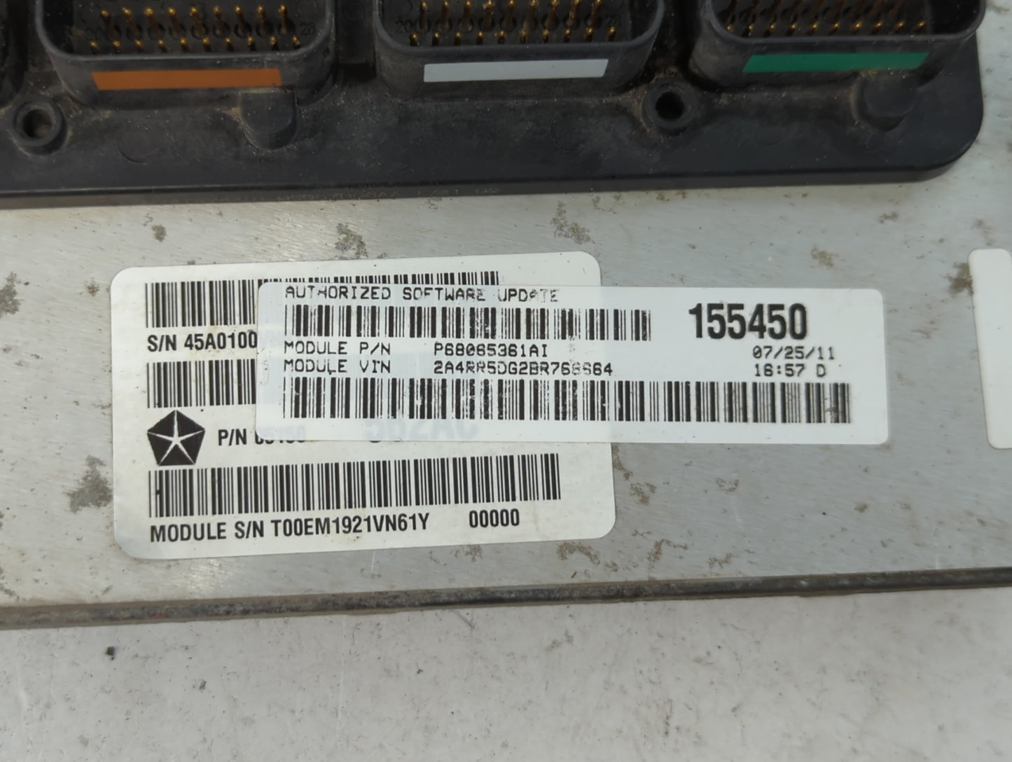 2011 Chrysler Town & Country PCM Engine Control Computer ECU ECM PCU OEM P/N:P68065361AI Fits OEM Used Auto Parts - Oemuseda
