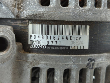 2011-2016 Chrysler Town & Country Alternator Replacement Generator Charging Assembly Engine OEM P/N:421000-0771 P04801624AE Fits OEM Used Auto Parts