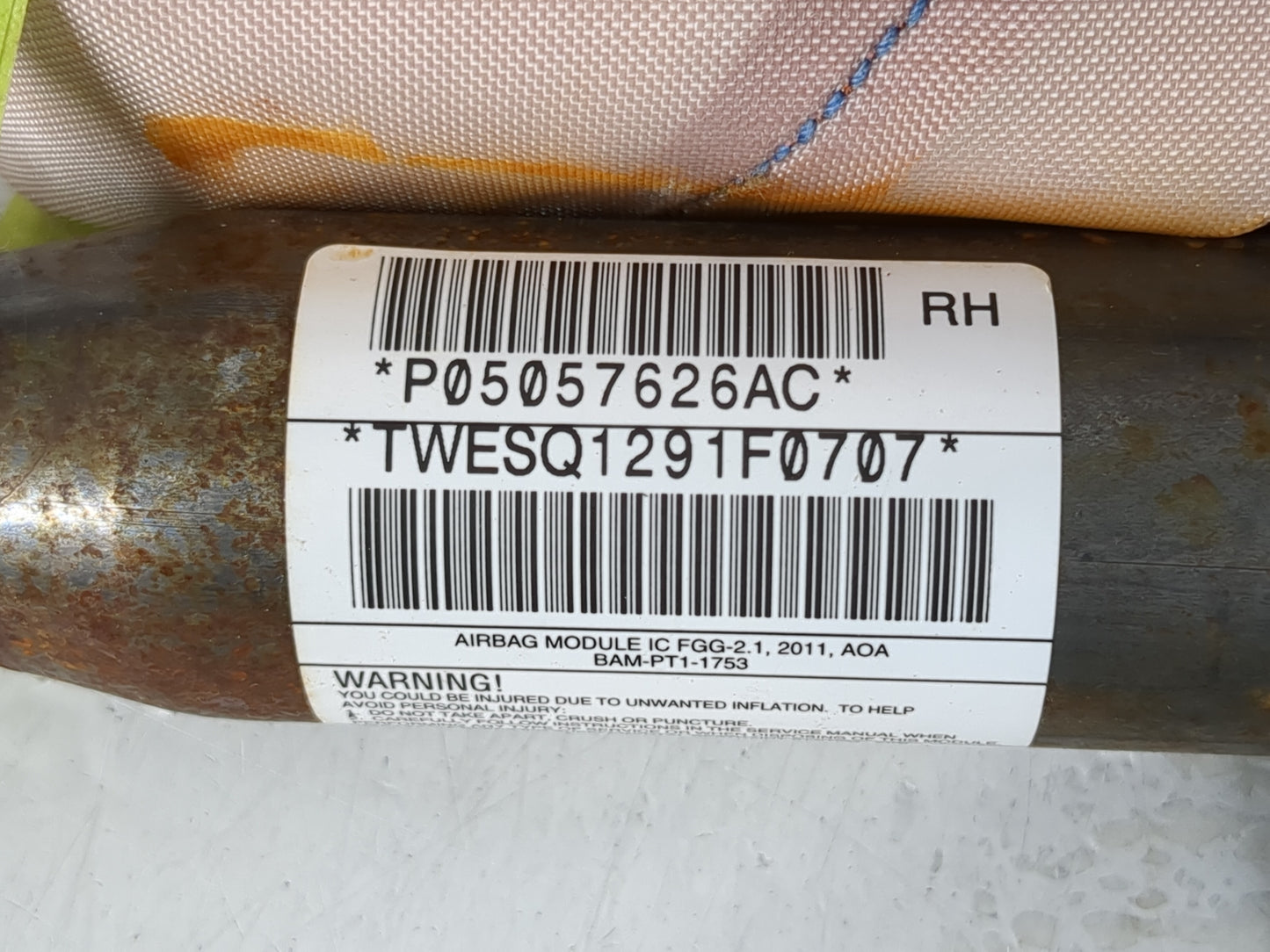 2013-2016 Chrysler Town & Country Passenger Curtain Air Bag Oem - Oemusedautoparts1.com