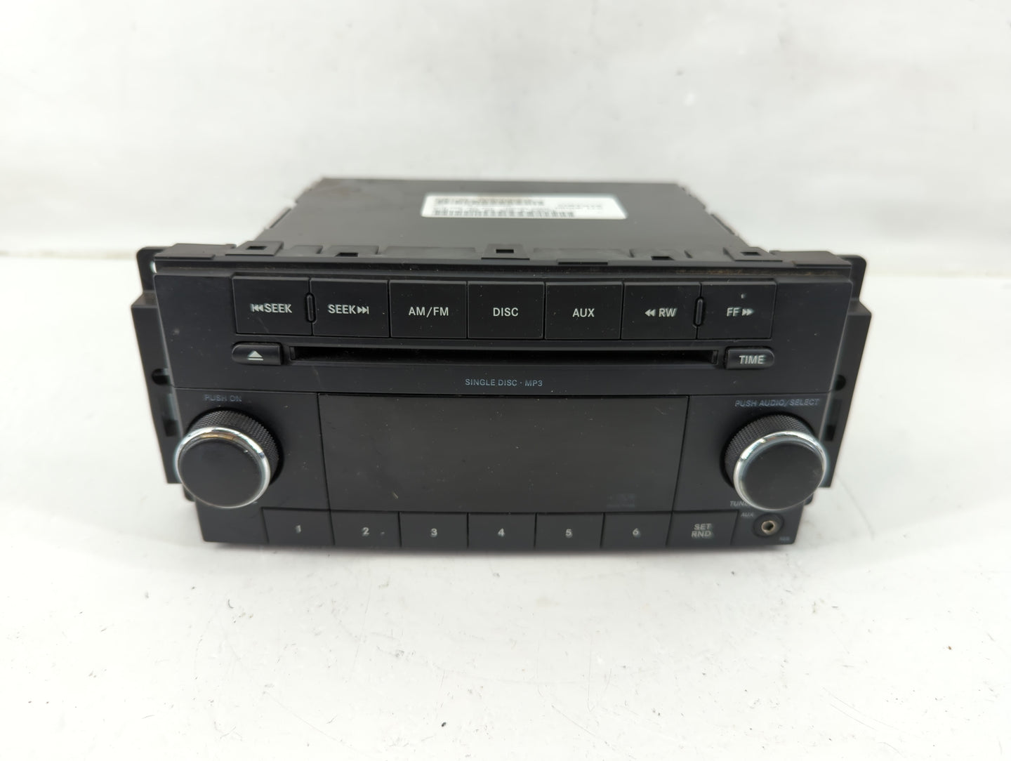 2011-2012 Dodge Avenger Radio AM FM Cd Player Receiver Replacement P/N:P05091222AD Fits Fits 2011 2012 OEM Used Auto Parts -