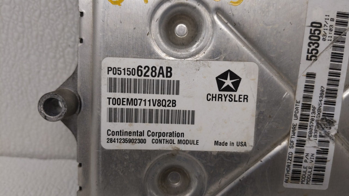 2011 Dodge Avenger PCM Engine Control Computer ECU ECM PCU OEM P/N:P05150628AB P68057013AF, P68057013AD OEM Used Auto Parts 