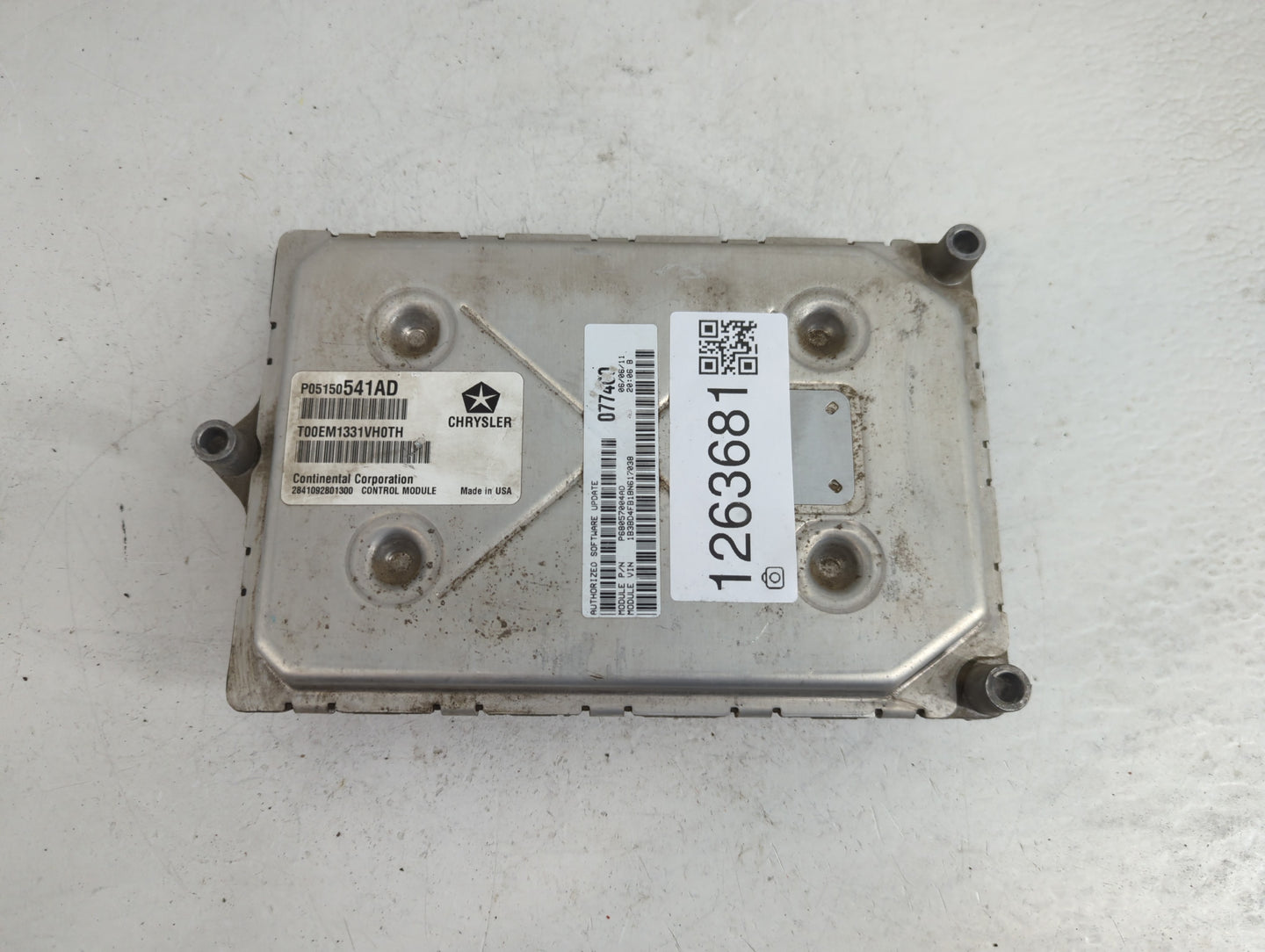 2011 Dodge Avenger PCM Engine Control Computer ECU ECM PCU OEM P/N:P68057004AD P05150541AD Fits OEM Used Auto Parts - Oemuse