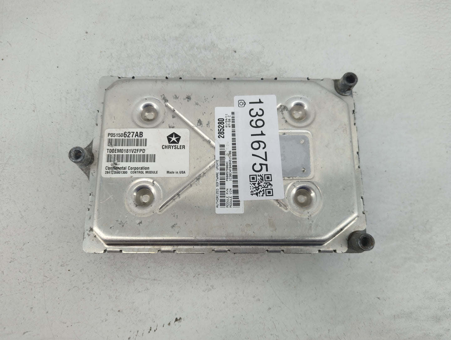 2011 Dodge Avenger PCM Engine Control Computer ECU ECM PCU OEM P/N:2841235801300 P05150627AB Fits OEM Used Auto Parts - Oemu