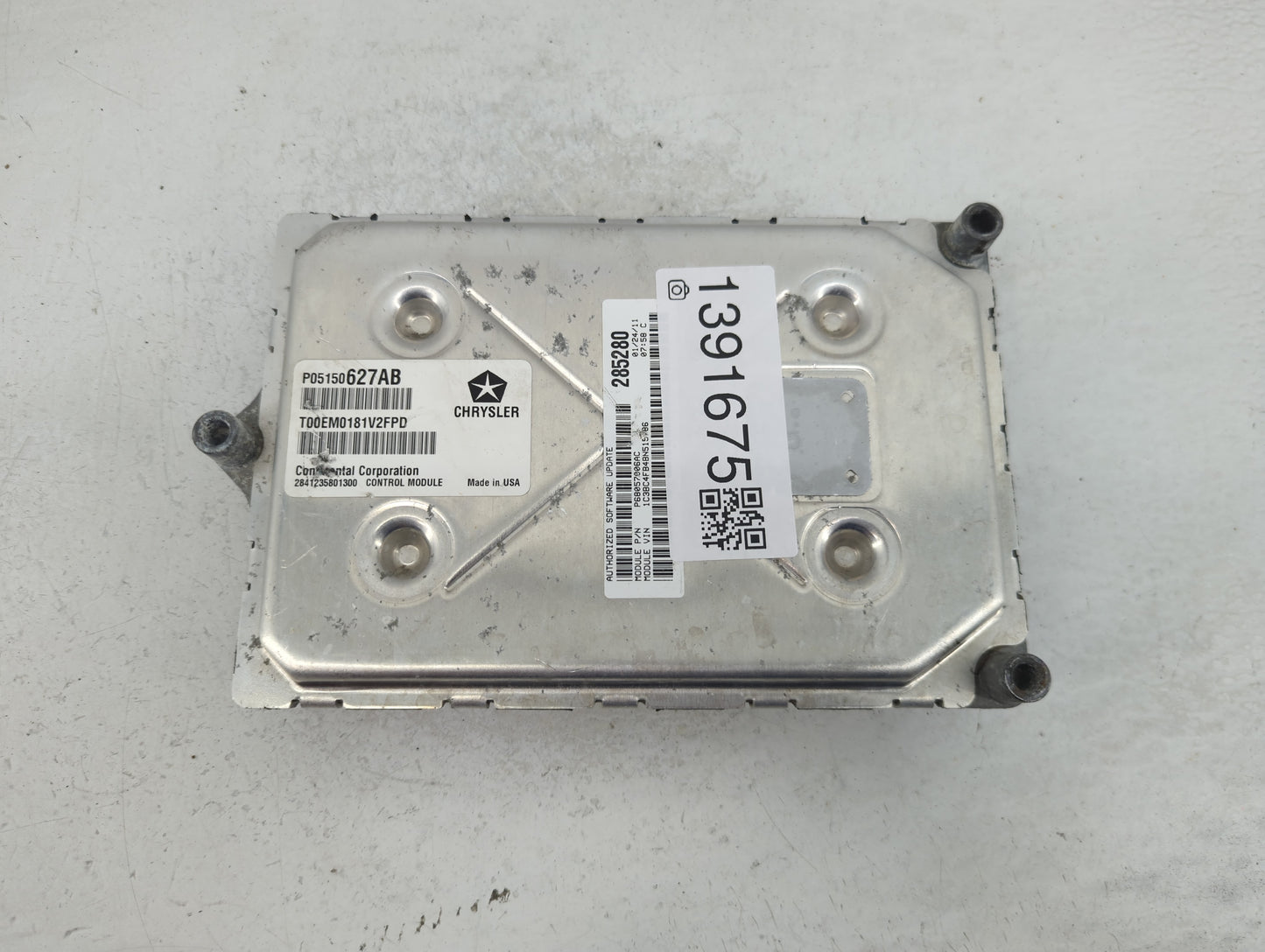 2011 Dodge Avenger PCM Engine Control Computer ECU ECM PCU OEM P/N:2841235801300 P05150627AB Fits OEM Used Auto Parts - Oemu