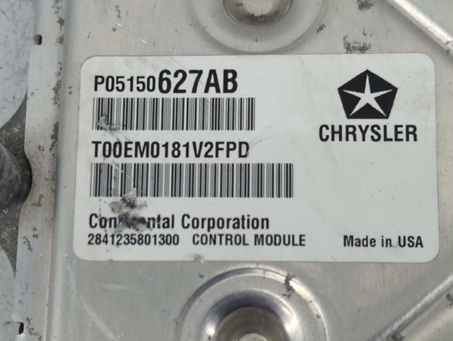 2011 Dodge Avenger PCM Engine Control Computer ECU ECM PCU OEM P/N:2841235801300 P05150627AB Fits OEM Used Auto Parts - Oemu