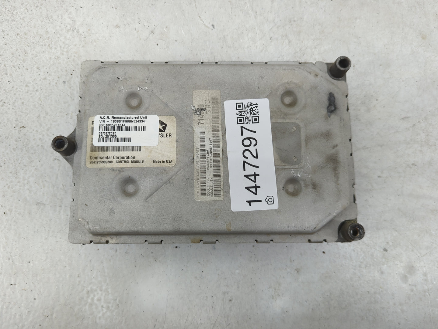 2011 Dodge Avenger PCM Engine Control Computer ECU ECM PCU OEM P/N:P68057013AF 68057013AJ, 2841235902300 Fits OEM Used Auto 