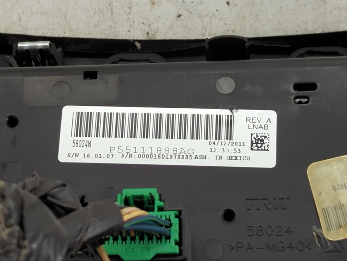 2008-2014 Dodge Avenger Climate Control Module Temperature AC/Heater Replacement P/N:P55111888AG 58024 Fits OEM Used Auto Pa