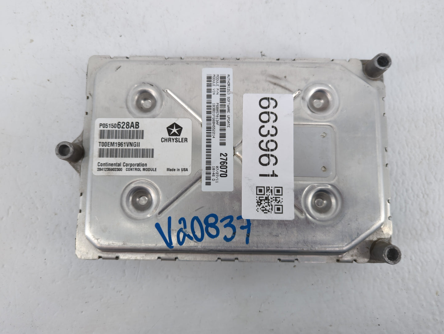 2011 Dodge Avenger PCM Engine Control Computer ECU ECM PCU OEM P/N:P68057013AF P05150628AB Fits OEM Used Auto Parts - Oemuse