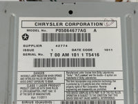 2011-2014 Dodge Avenger Radio AM FM Cd Player Receiver Replacement P/N:P05064677AG Fits Fits 2011 2012 2013 2014 OEM Used Au