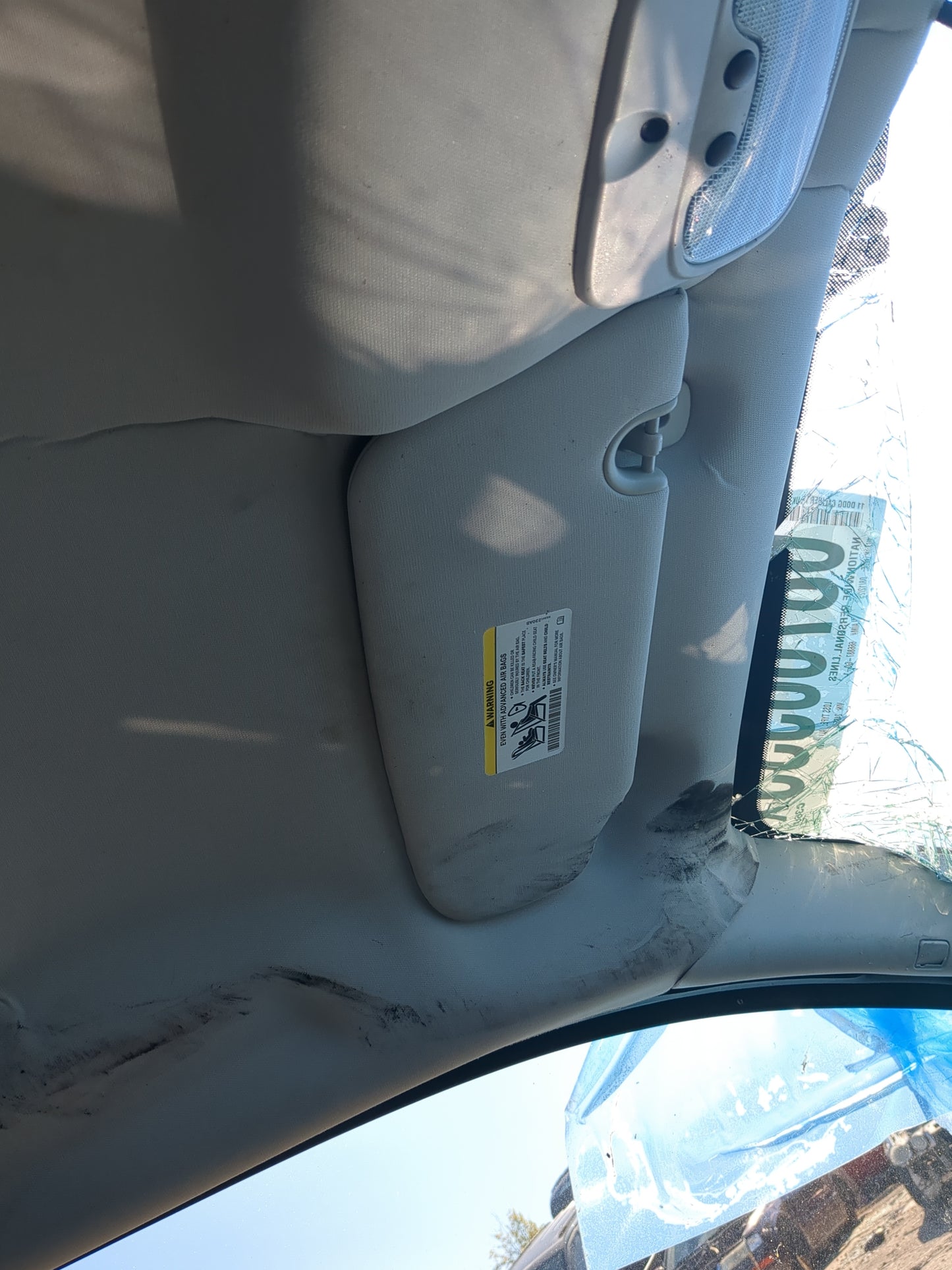 2009-2012 Dodge Caliber Sun Visor Shade Replacement Driver Left Mirror Fits Fits 2009 2010 2011 2012 OEM Used Auto Parts - O