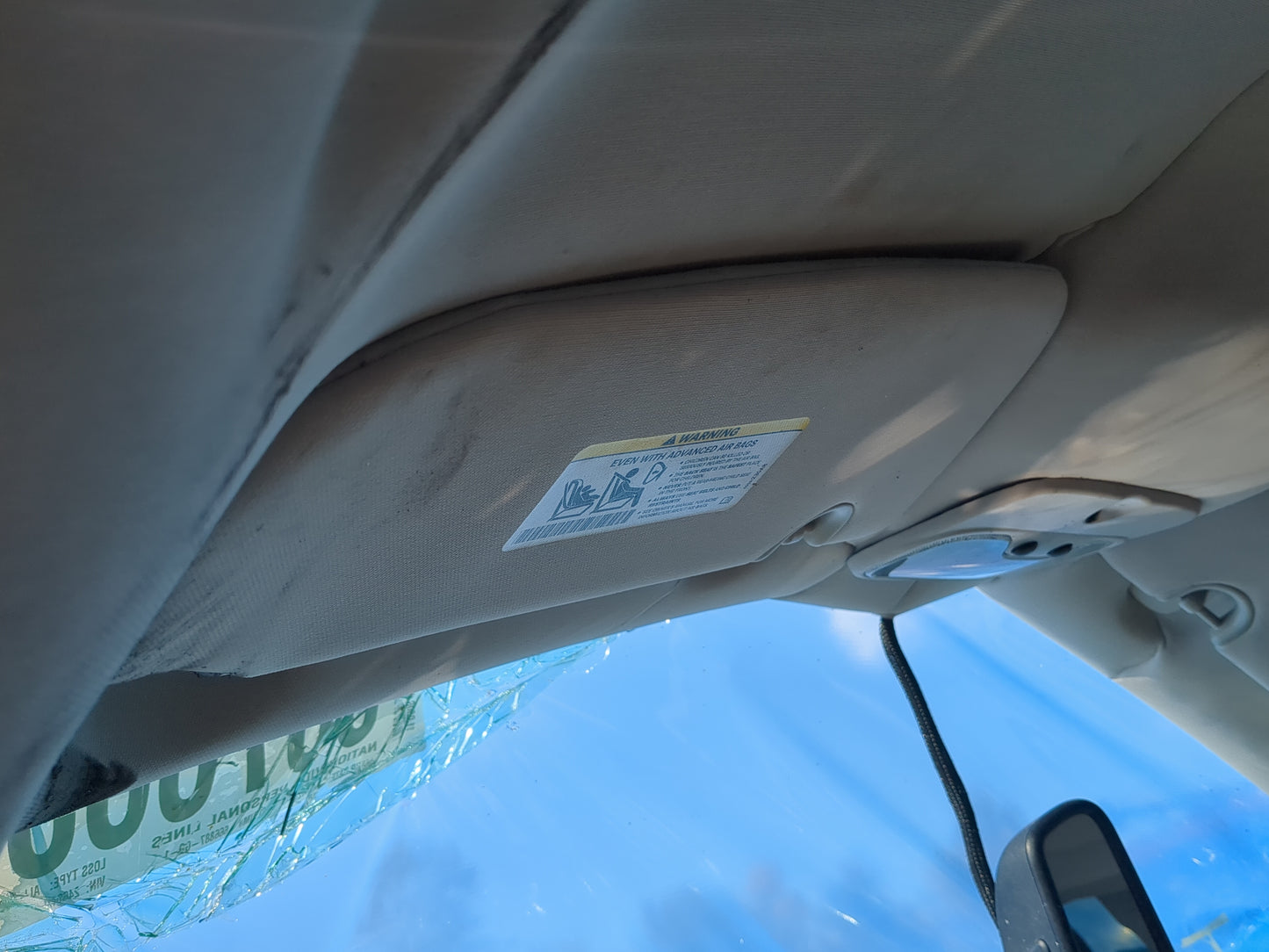 2009-2012 Dodge Caliber Sun Visor Shade Replacement Driver Left Mirror Fits Fits 2009 2010 2011 2012 OEM Used Auto Parts - O