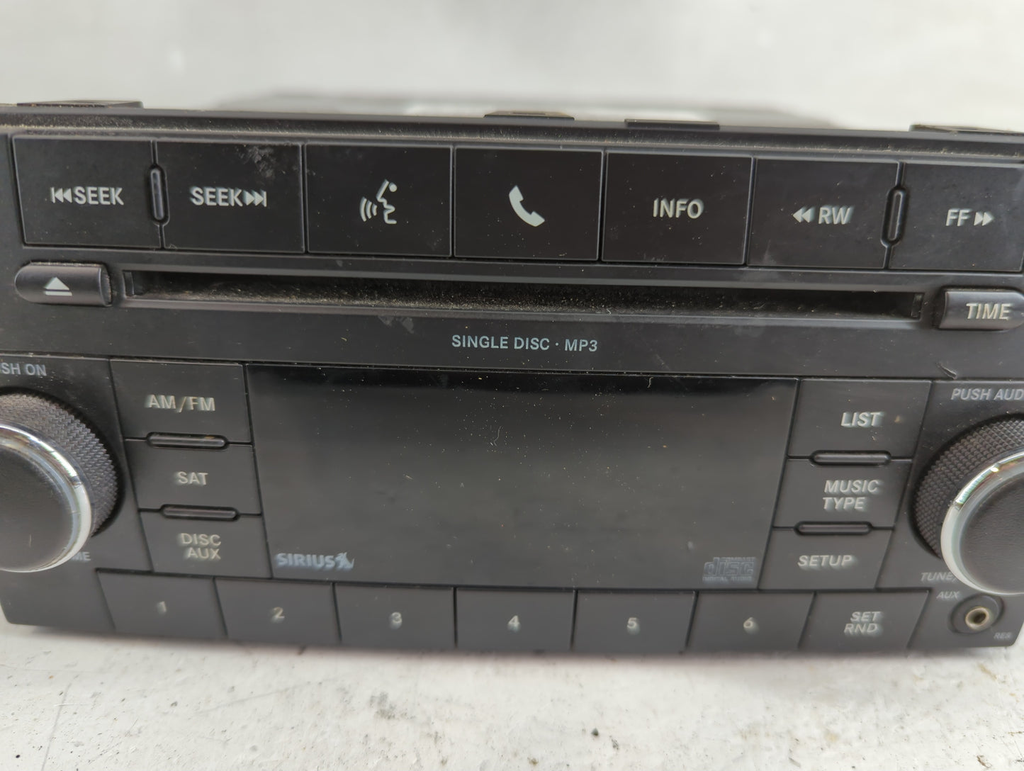 2011-2012 Dodge Caliber Radio AM FM Cd Player Receiver Replacement P/N:P05091226AD Fits Fits 2011 2012 OEM Used Auto Parts -