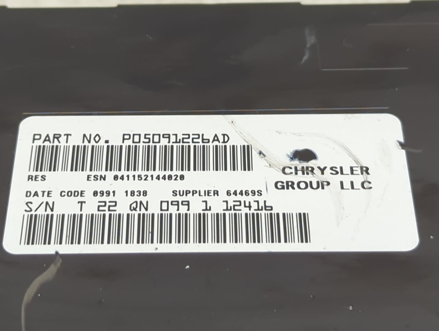 2011-2012 Dodge Caliber Radio AM FM Cd Player Receiver Replacement P/N:P05091226AD Fits Fits 2011 2012 2013 2014 OEM Used Au
